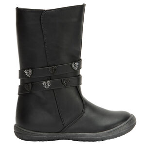 Bottes zippées à brides cœurs fille 