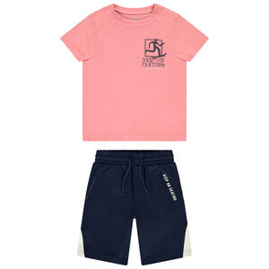 Ensemble t-shirt manches courtes printé + short garçon 