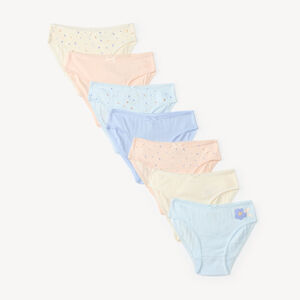 Lot de 7 culottes fille unies et fleuries 