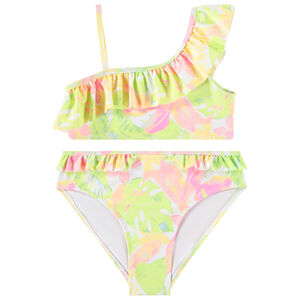 Maillot de bain 2 pièces imprimé jungle acidulée fille 
