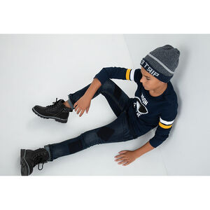 Junior - Ensemble bonnet doublé polaire et snood doublé sherpa 