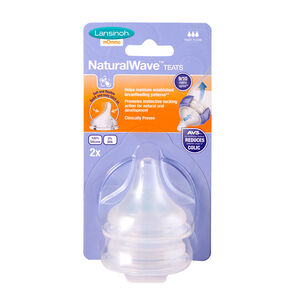 Tétine silicone NaturalWave Débit Rapide - 2 pièces 