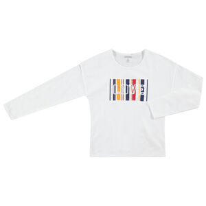 Junior - T-shirt manches longues uni à message printé 