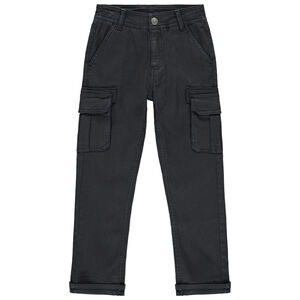 Pantalon cargo droit uni 