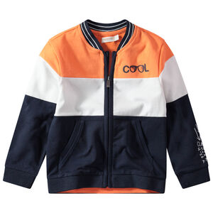 Gilet en molleton tricolore avec prints fantaisie 