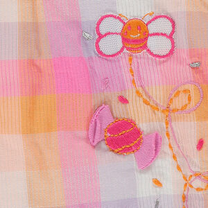 Robe à carreaux en coton 