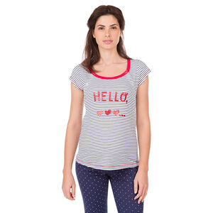 Tee-shirt manches courtes homewear de grossesse et d'allaitement 