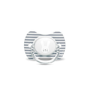 Sucette réversible en silicone Hygge 6/18 mois - Rabbit - Gris  