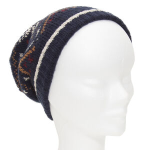 Bonnet en tricot loose motif jacquard 