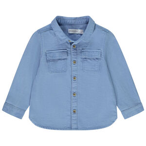 Chemise manches longues unie pour bébé garçon 
