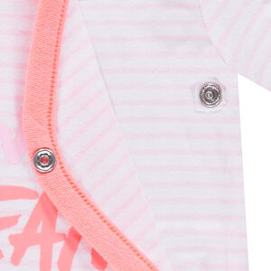 Lot de 3 bodies manches courtes en jersey avec flamants roses printés 