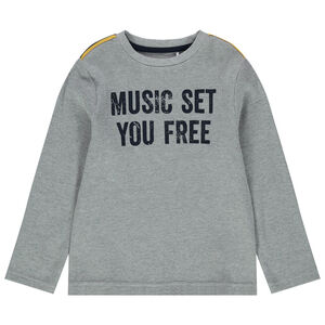 T-shirt manches longues à message printé 