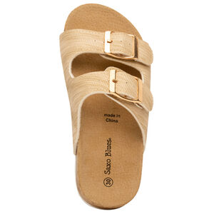 Sandales dorées à double boucles fille 