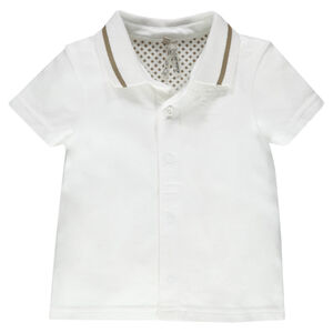 Polo manches courtes avec ouverture sur le devant 