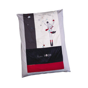 Housse de couette 100x135cm + taie d'oreiller Mister bouh 