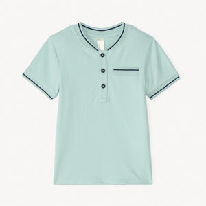 Polo manches courtes uni à col teddy pour bébé garçon 