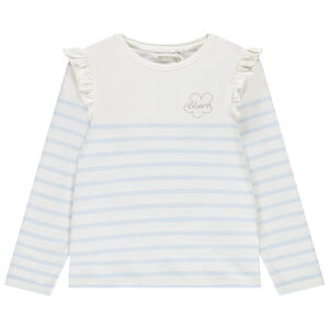 T-shirt manches longues marinière fantaisie fille 