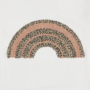 Sous-pull col cheminée en jersey à arc-en-ciel brodé 