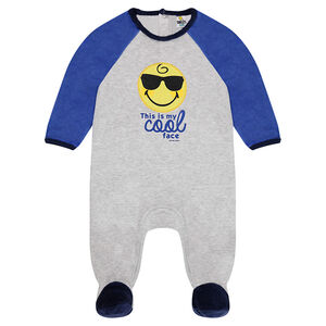 Dors-bien en velours bicolore Smiley 