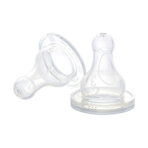 Lot de 2 tétines en silicone 2ème âge 