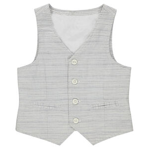 Gilet serveur à rayures all-over 