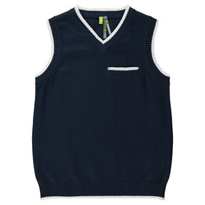 Pull en tricot sans manches avec poche fantaisie 