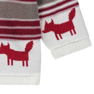 Gilet en tricot motif jacquard avec doublure sherpa 