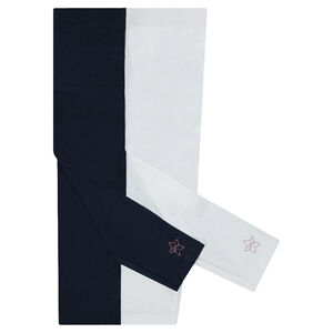 Lot de 2 leggings en jersey unis avec print 