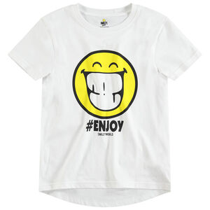 Junior - Tee-shirt manches courtes en jersey avec print Smiley 