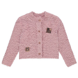 Gilet en tricot pop-corn avec badges brillants 