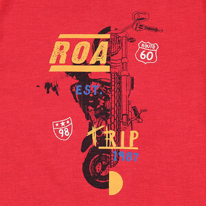 Tee-shirt manches longues en jersey avec print fantaisie 