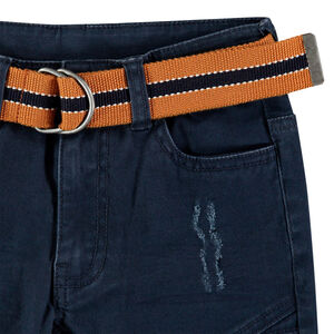 Pantalon en toile surteint à ceinture amovible 