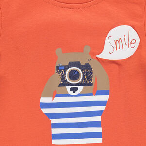 Tee-shirt manches courtes avec print fantaisie 