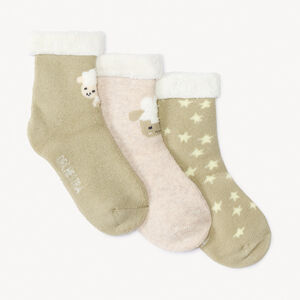 Lot de 3 paires de chaussettes fantaisie pour bébé garçon 