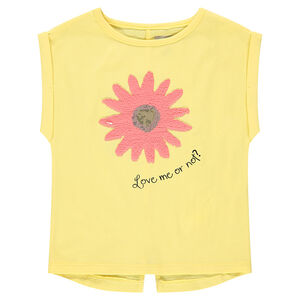 Tee-shirt manches courtes avec motif en sequins magiques 