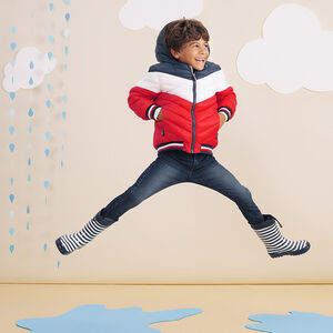 Doudoune à capuche doublée sherpa 