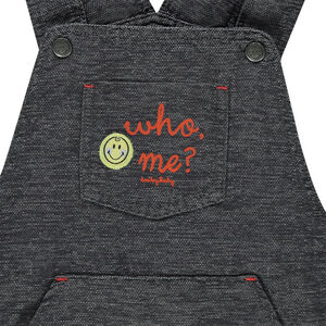 Salopette short en coton fantaisie avec badge twill ©Smiley 