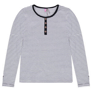 Junior - Tee-shirt manches longues en maille avec pattes boutonnées 