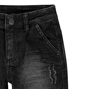 Jean effet used à découpes et jeux de surpiqûres  