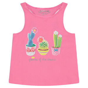 Débardeur en jersey avec print fantaisie 