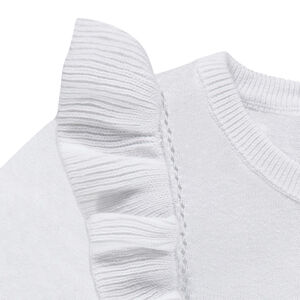 Gilet en tricot fin volanté 