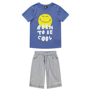 Junior - Pyjama en jersey avec Smiley printé 