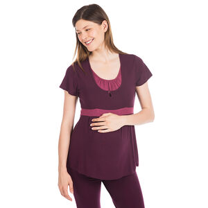 Tee-shirt manches courtes de grossesse et d'allaitement 