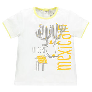 Tee-shirt manches courtes avec élan printé 