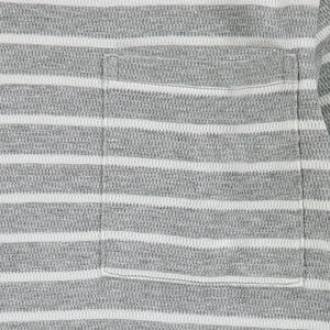 Tee-shirt manches longues en jersey fantaisie rayé avec poche 
