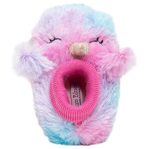 Chaussons peluche licorne en sherpa bicolore du 24 au 27 