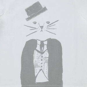 Ensemble avec tee-shirt print chat et bermuda en molleton 