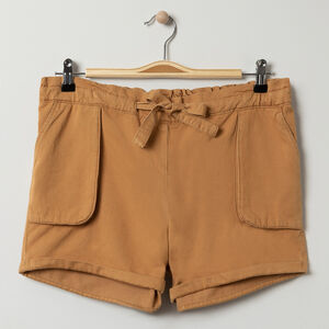 Short de grossesse en toile légère taille basse 