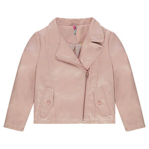 Perfecto effet cuir doublé satin avec papillon en sequins 