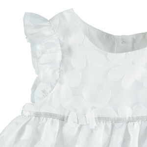 Robe de cérémonie en tulle avec fleurs en ton sur ton 